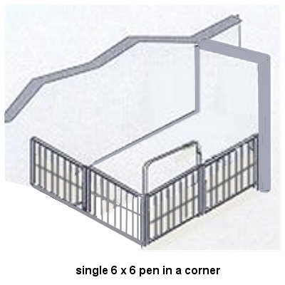 Sheep pen in a barn corner