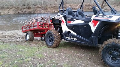 ATV trailer being towed