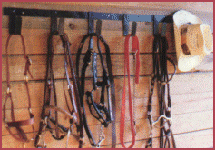hooked bridle rack