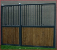Painted Steel Modular Horse Stalls