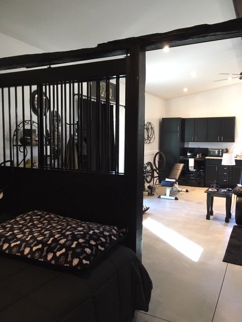 stall wall as bedroom wall