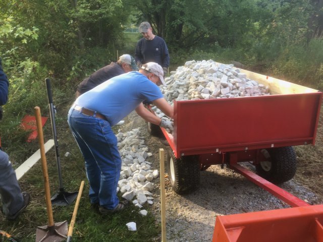 2-ton wagon hauling stone