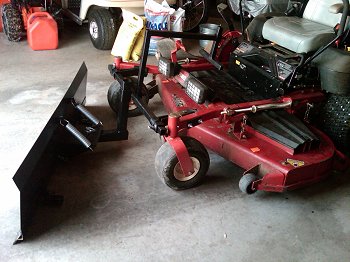 zero turn with plow installed